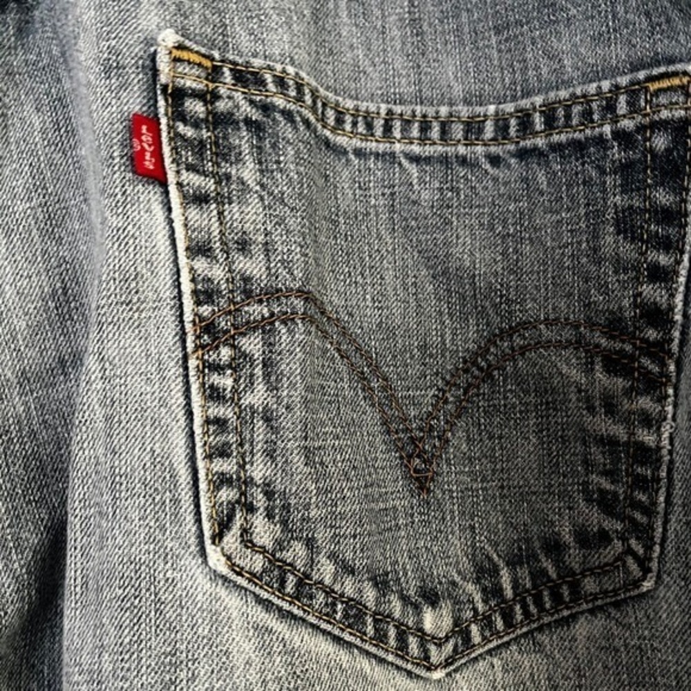 Levi Strauss Co 559 Loose Straight Denim‎ Jean Shorts Mens Size 34x1-Blue Washed - Picture 4 of 5